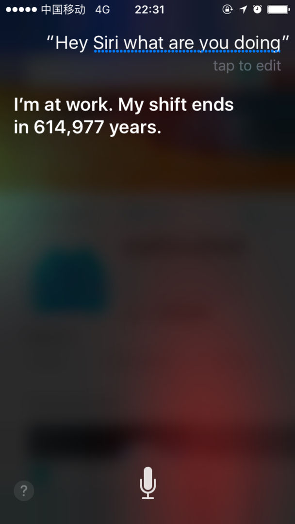 Siri what are you doing?