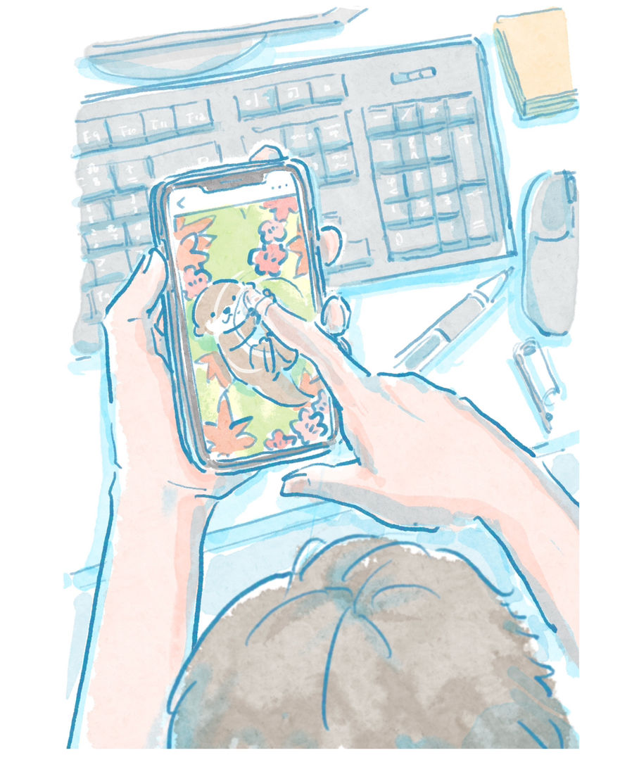 夏天很喜欢画这种蓝色调的画