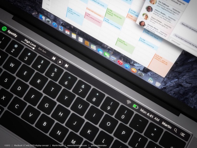 新MacBook的menubar渲染图