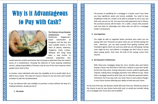 Why is it Advantageous to Pay with Cash?