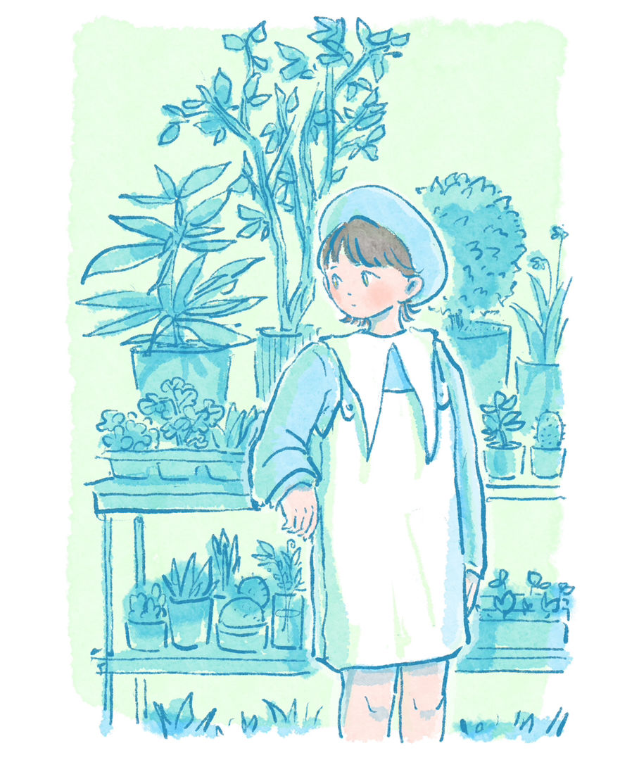 夏天很喜欢画这种蓝色调的画